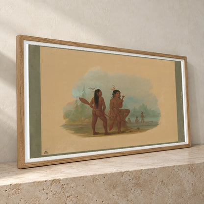 Two Young Hyda Men 1965.16.155 — Famous Paintings famous paintings print by SaamCrafts