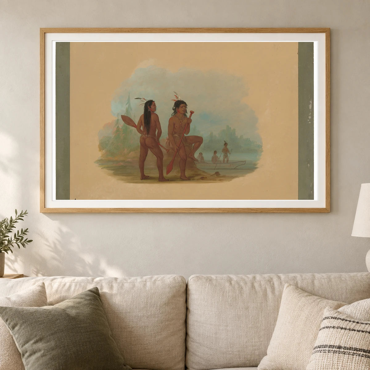 Two Young Hyda Men 1965.16.155 — Famous Paintings shown in a styled interior