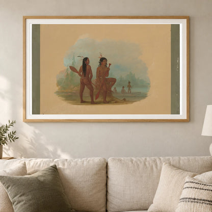 Two Young Hyda Men 1965.16.155 — Famous Paintings shown in a styled interior