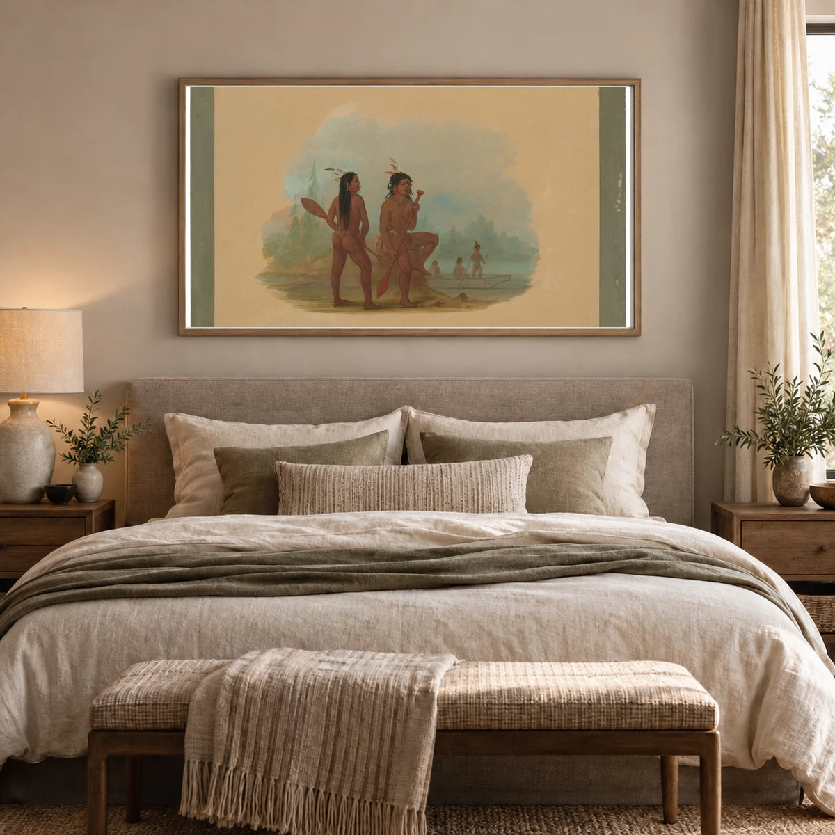 Two Young Hyda Men 1965.16.155 — Famous Paintings shown in a styled interior