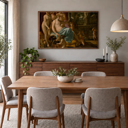 Venus Adorned By The Graces 1961.9.9 — Famous Paintings shown in a styled interior