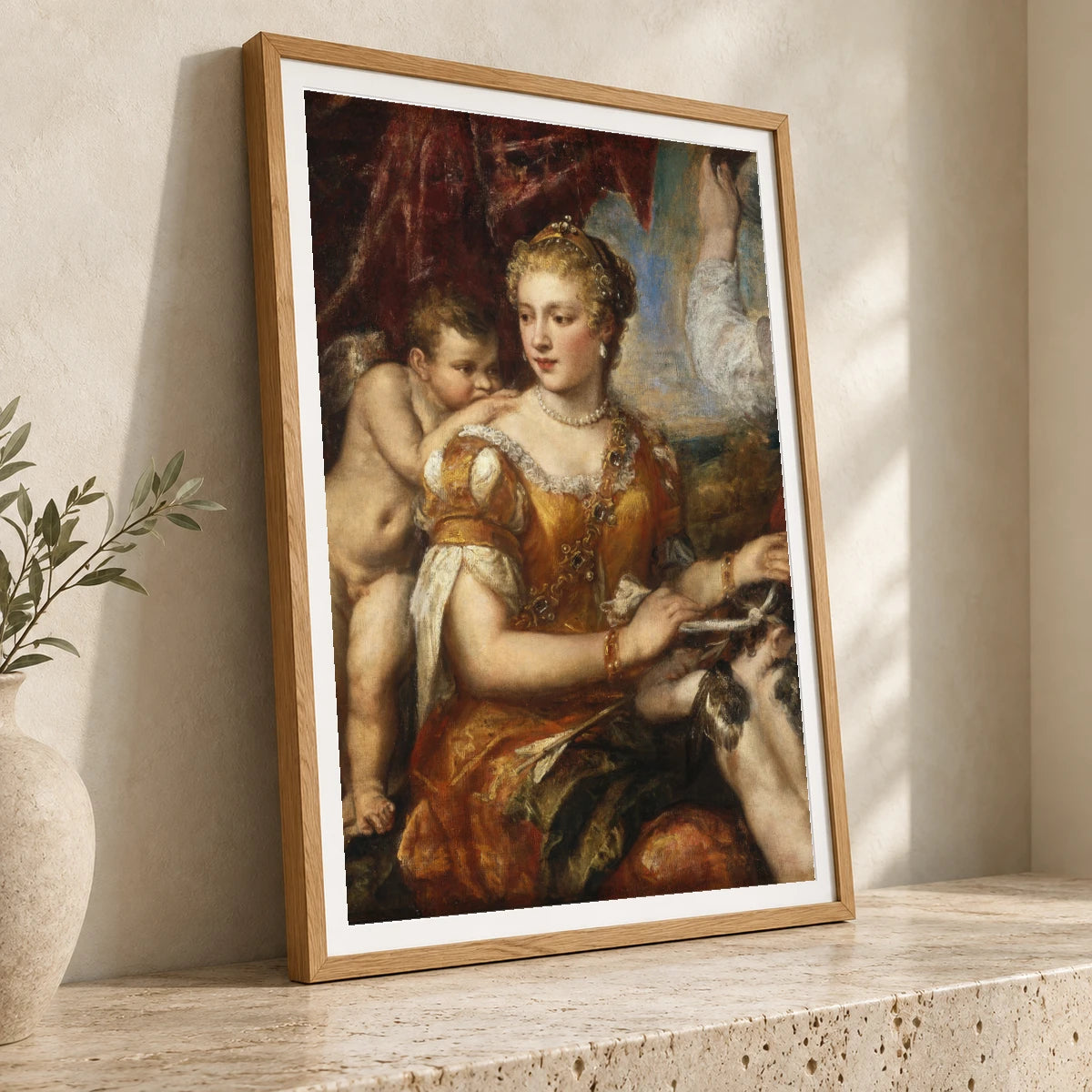 Venus Blindfolding Cupid 1952.2.12 — Famous Paintings famous paintings print by SaamCrafts