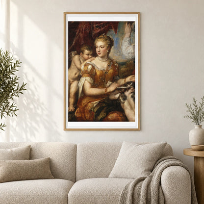Venus Blindfolding Cupid 1952.2.12 — Famous Paintings shown in a styled interior