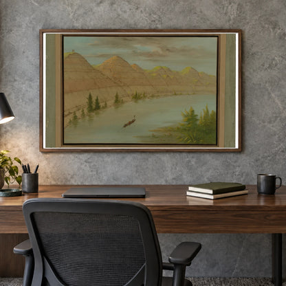 View In The Grand Detour, Upper Missouri 1965.16.191 — Famous Paintings shown in a styled interior