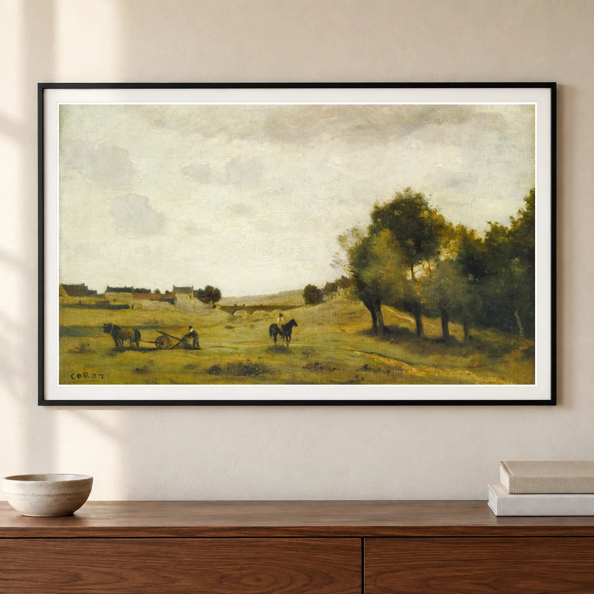 View Near Epernon 1942.9.13 — Famous Paintings shown in a styled interior