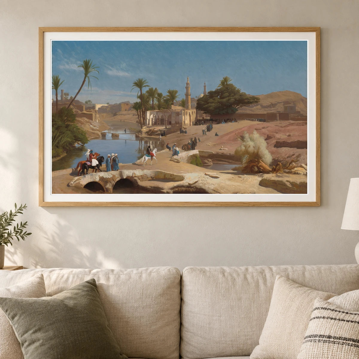 View Of Medinet El Fayoum 2013.62.1 — Famous Paintings shown in a styled interior
