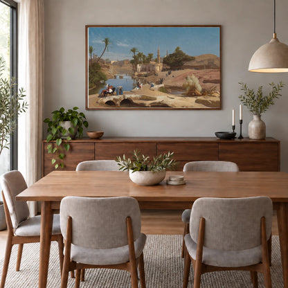 View Of Medinet El Fayoum 2013.62.1 — Famous Paintings shown in a styled interior