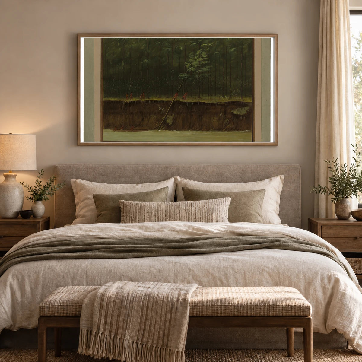 View Of The Lower Mississippi 1965.16.209 — Famous Paintings shown in a styled interior