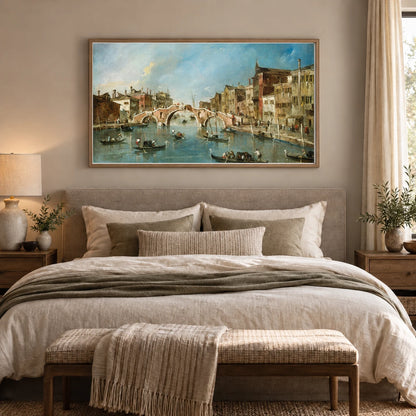 View On The Cannaregio Canal, Venice 1939.1.113 — Famous Paintings shown in a styled interior