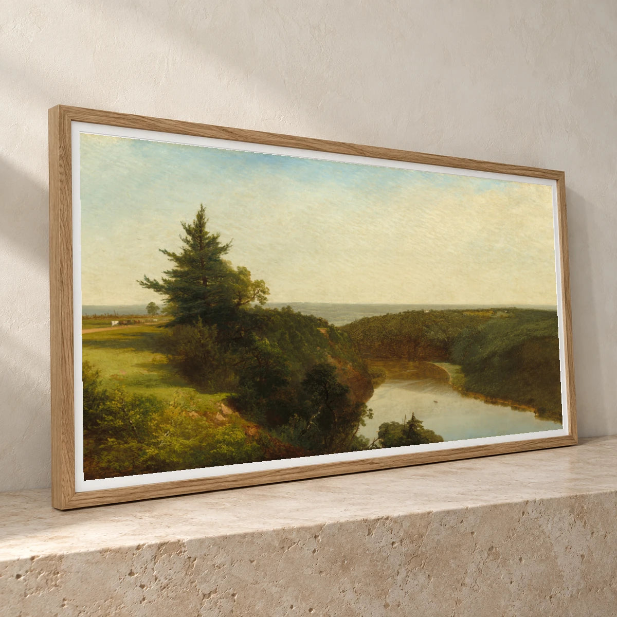 View On The Genesee Near Mount Morris 2014.136.118 — Famous Paintings famous paintings print by SaamCrafts