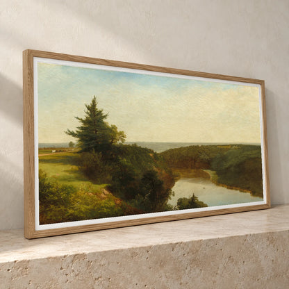 View On The Genesee Near Mount Morris 2014.136.118 — Famous Paintings famous paintings print by SaamCrafts