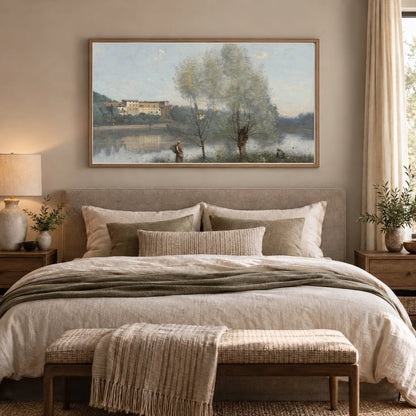 Ville D Avray 1955.9.1 — Famous Paintings shown in a styled interior