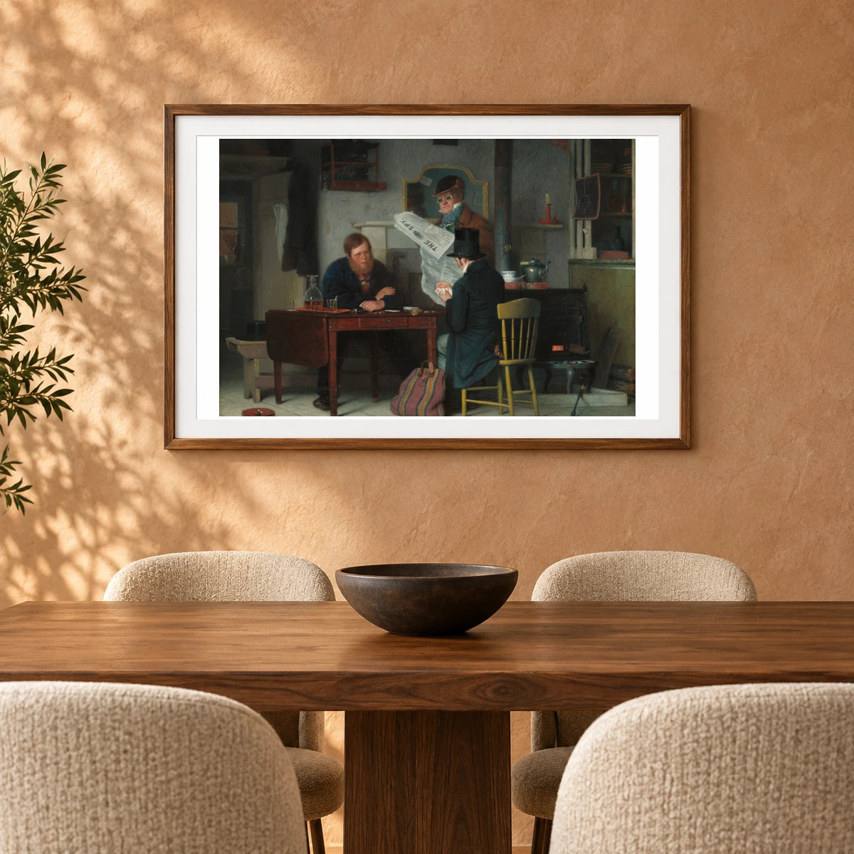 Waiting For The Stage 2014.79.36 — Famous Paintings shown in a styled interior