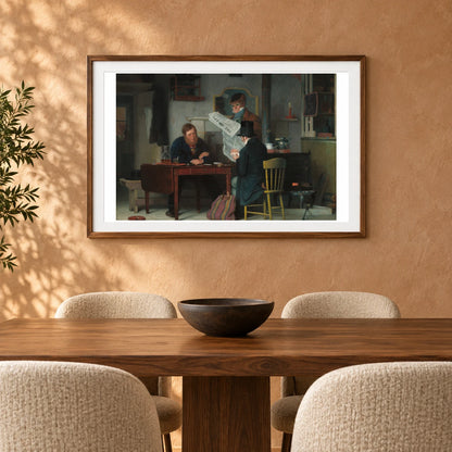 Waiting For The Stage 2014.79.36 — Famous Paintings shown in a styled interior