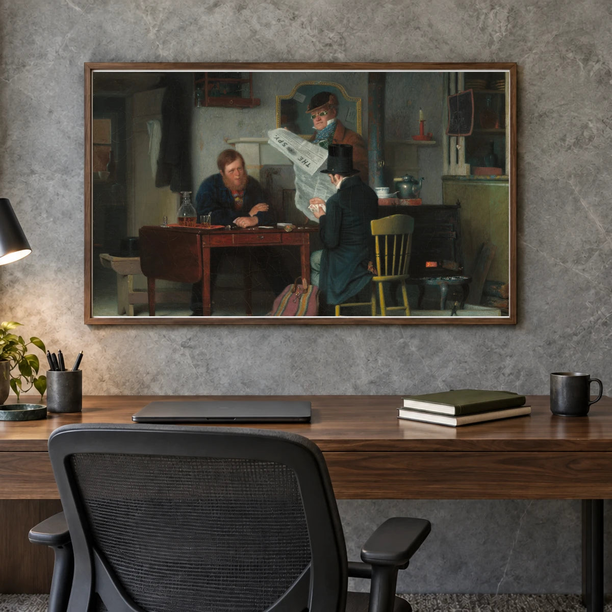 Waiting For The Stage 2014.79.36 — Famous Paintings shown in a styled interior