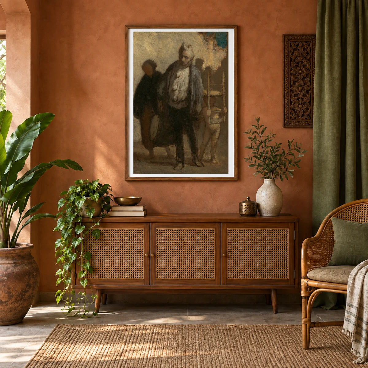 Wandering Saltimbanques 1963.10.14 — Famous Paintings shown in a styled interior
