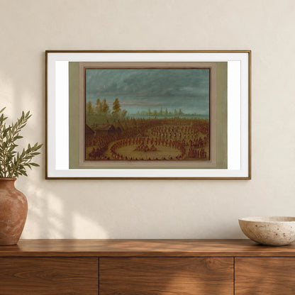 War Dance Of The Apachees 1965.16.315 — Famous Paintings shown in a styled interior