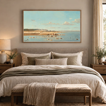 Washerwomen On The Banks Of The Durance 2007.73.1 — Famous Paintings shown in a styled interior