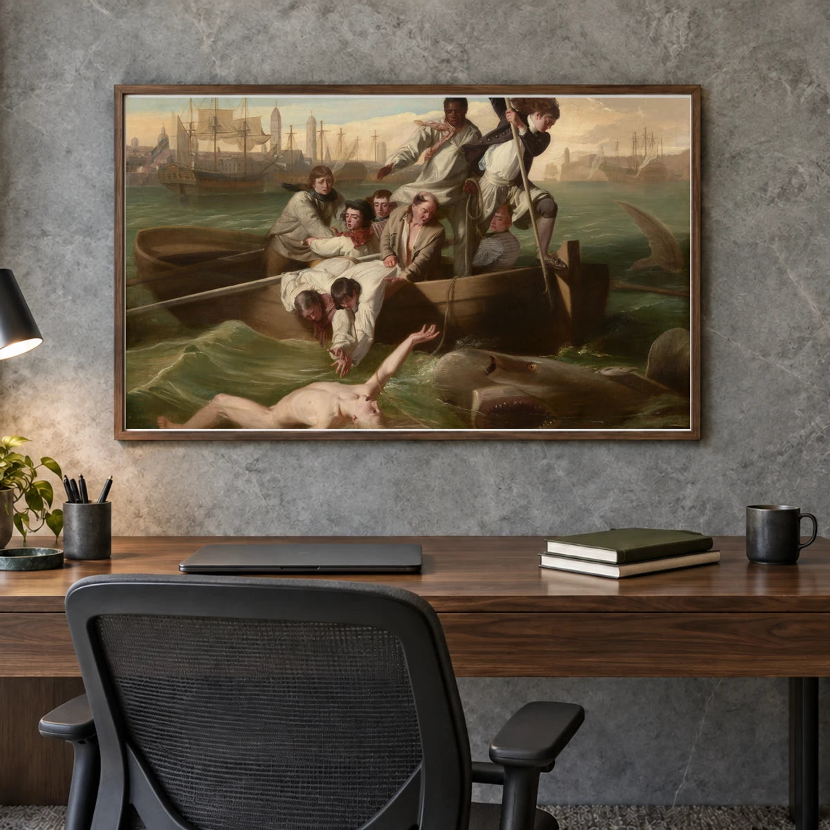 Watson And The Shark 1963.6.1 — Famous Paintings shown in a styled interior