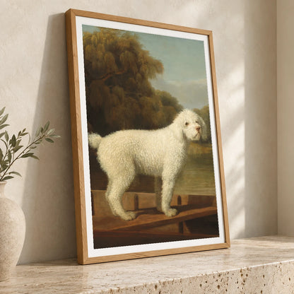 White Poodle In A Punt 1999.80.22 — Famous Paintings famous paintings print by SaamCrafts