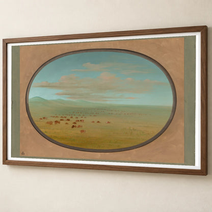 Wild Cattle Grazing On The Pampa Del Sacramento 1965.16.276 — Famous Paintings famous paintings print by SaamCrafts