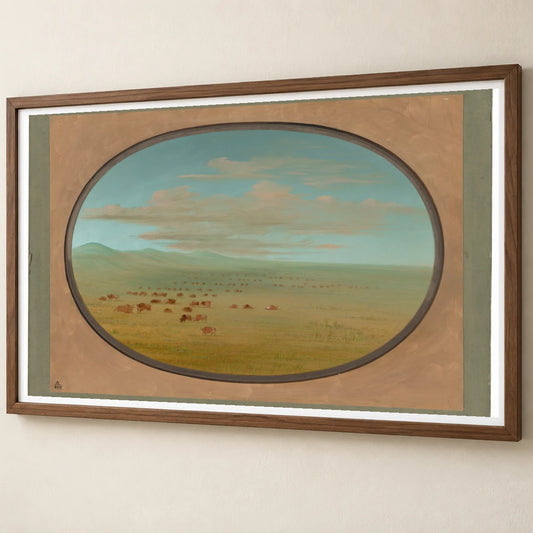 Wild Cattle Grazing On The Pampa Del Sacramento 1965.16.276 — Famous Paintings famous paintings print by SaamCrafts