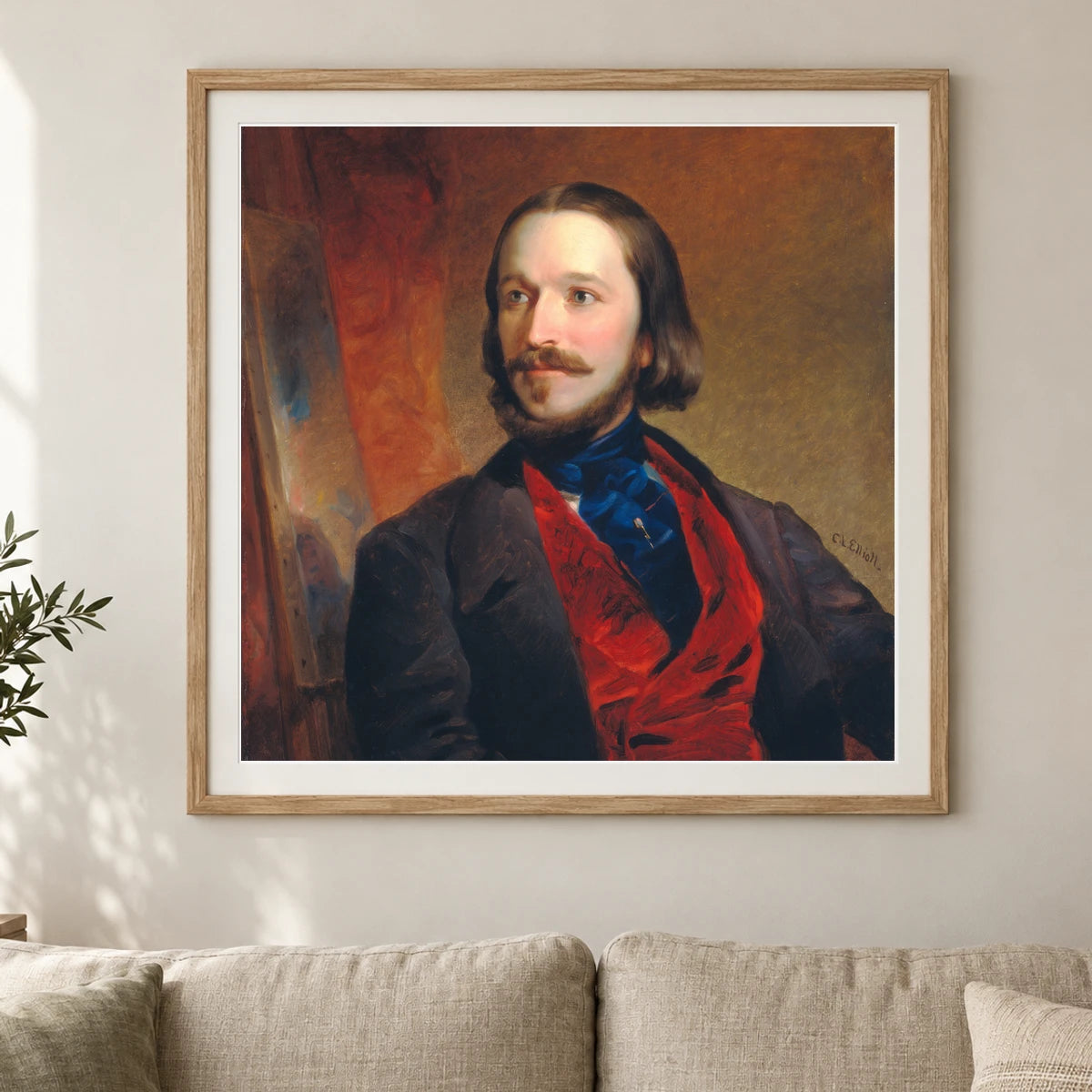 William Sidney Mount 1947.17.6 — Famous Paintings shown in a styled interior