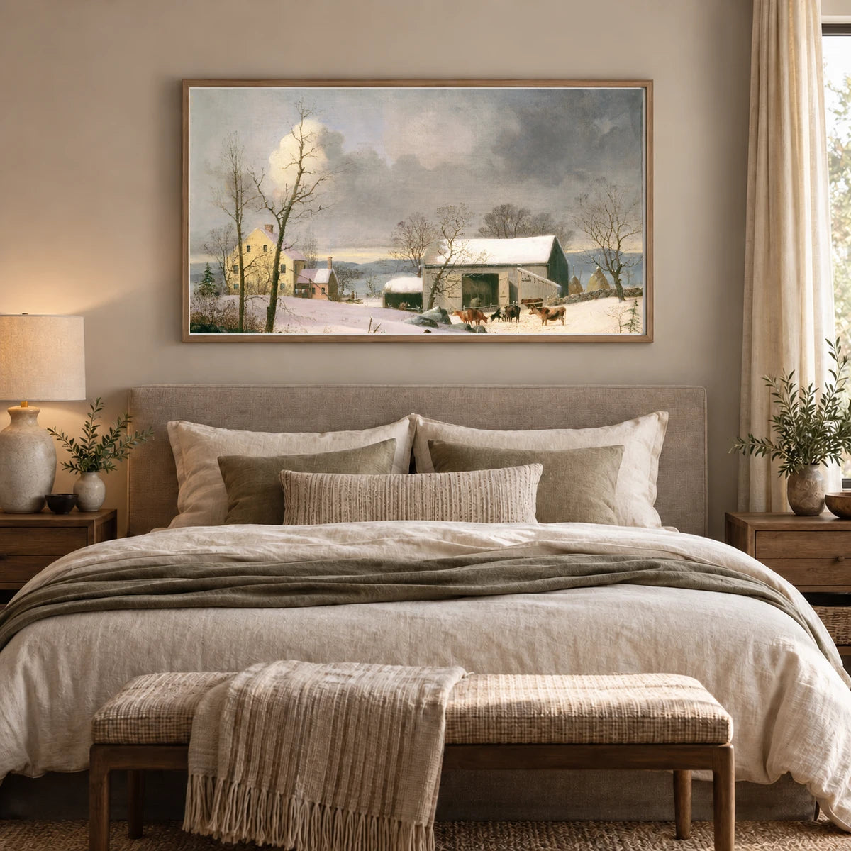 Winter In The Country 1994.59.1 — Famous Paintings shown in a styled interior