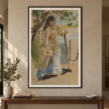 Woman By A Fence 1970.17.66 — Famous Paintings shown in a styled interior