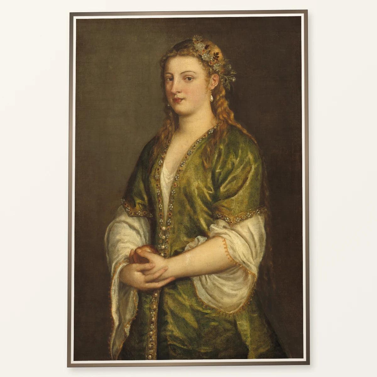 Woman Holding An Apple 1939.1.292 — Famous Paintings famous paintings print by SaamCrafts