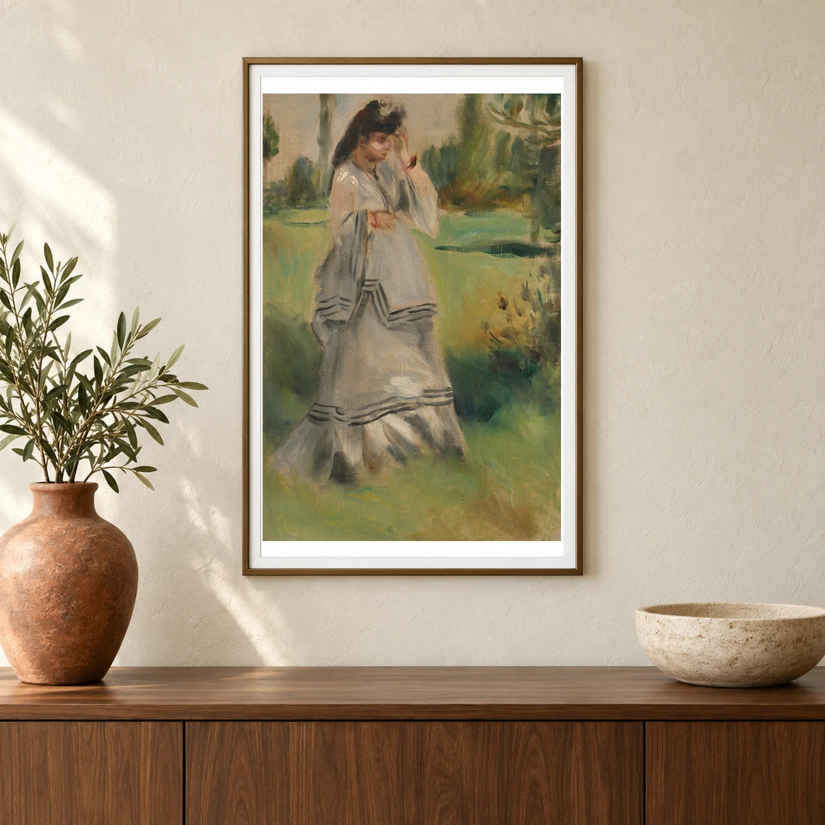 Woman In A Park 1970.17.68 — Famous Paintings shown in a styled interior