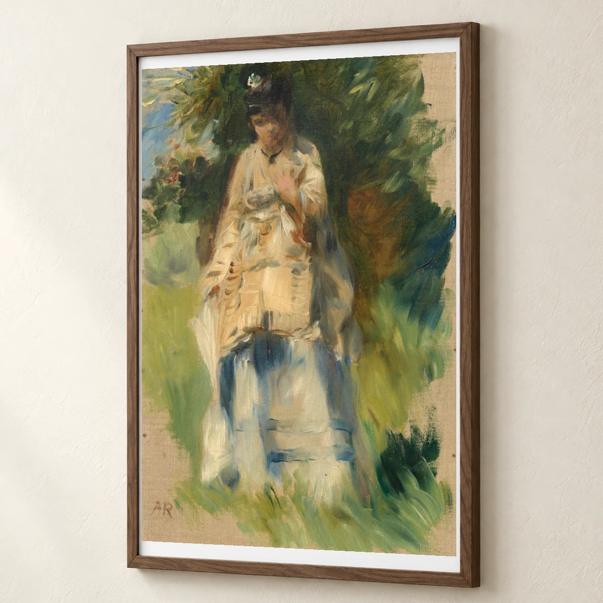 Woman Standing By A Tree 1970.17.67 — Famous Paintings famous paintings print by SaamCrafts