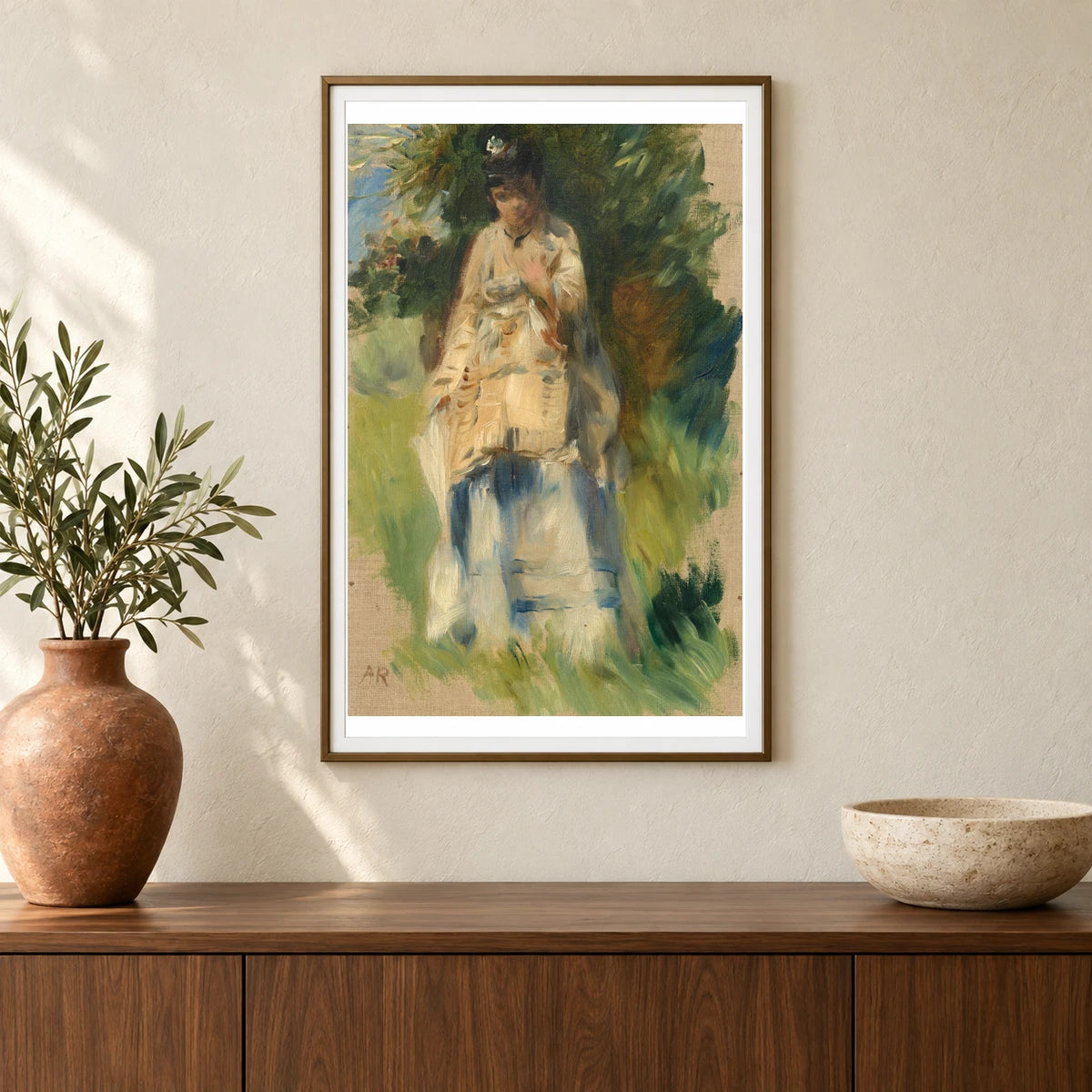 Woman Standing By A Tree 1970.17.67 — Famous Paintings shown in a styled interior