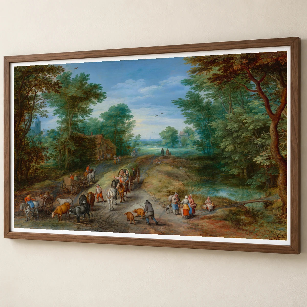 Wooded Landscape With Travelers 2020.26.1 — Famous Paintings famous paintings print by SaamCrafts