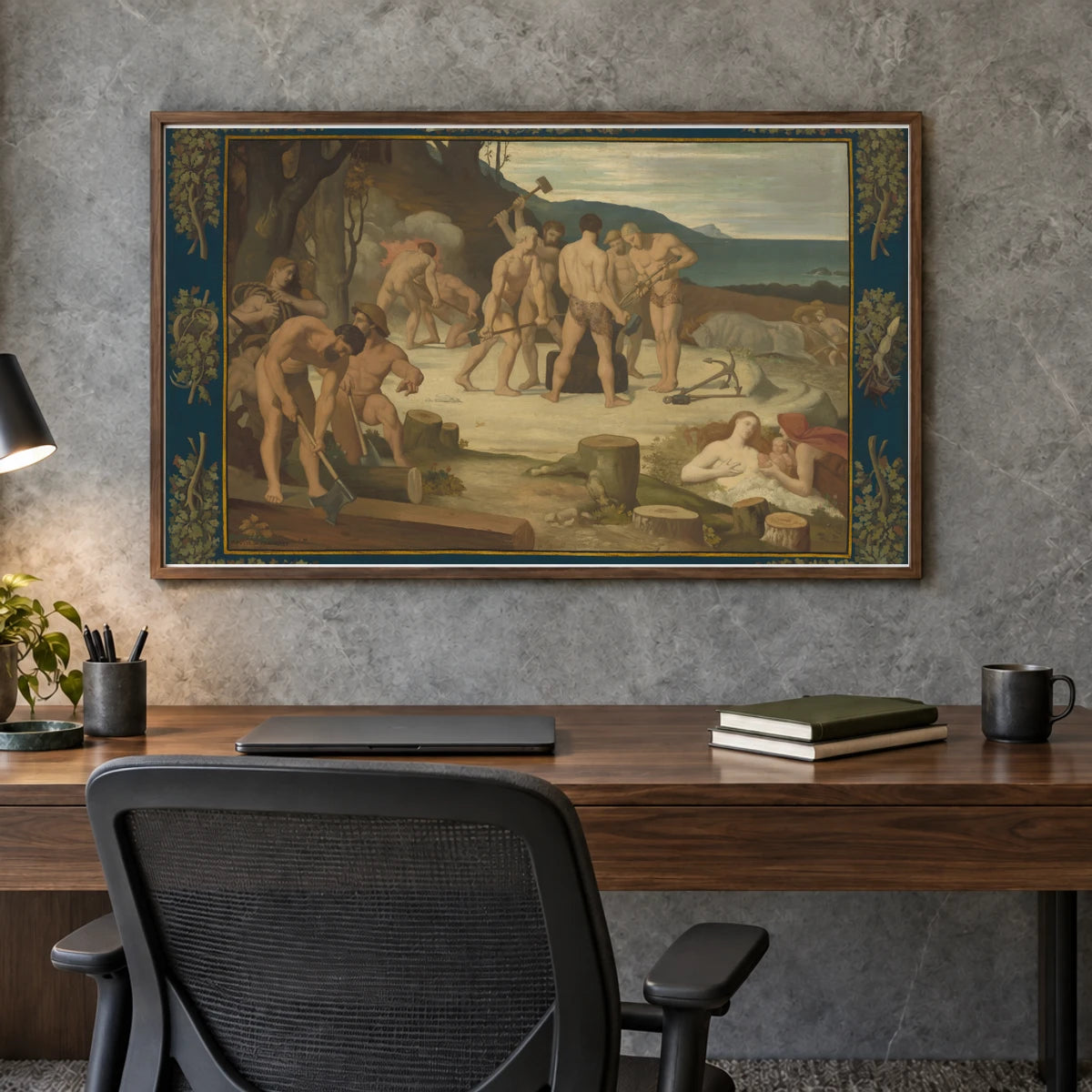 Work 1942.9.55 — Famous Paintings shown in a styled interior