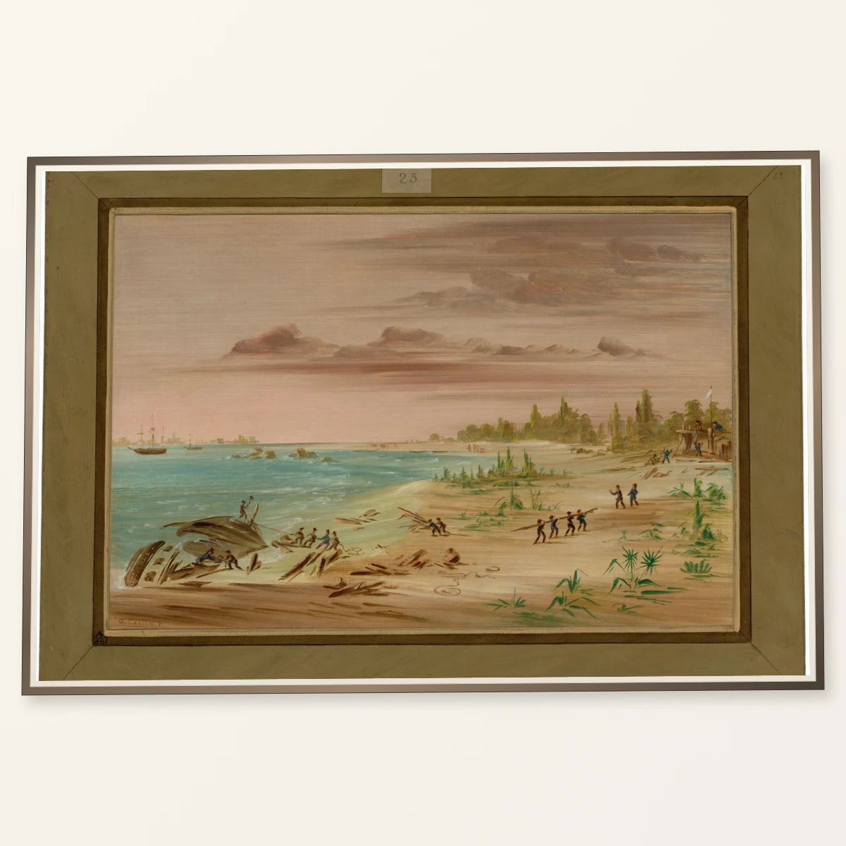 Wreck Of The Aimable, On The Coast Of Texas. 1685 1965.16.337 — Famous Paintings famous paintings print by SaamCrafts