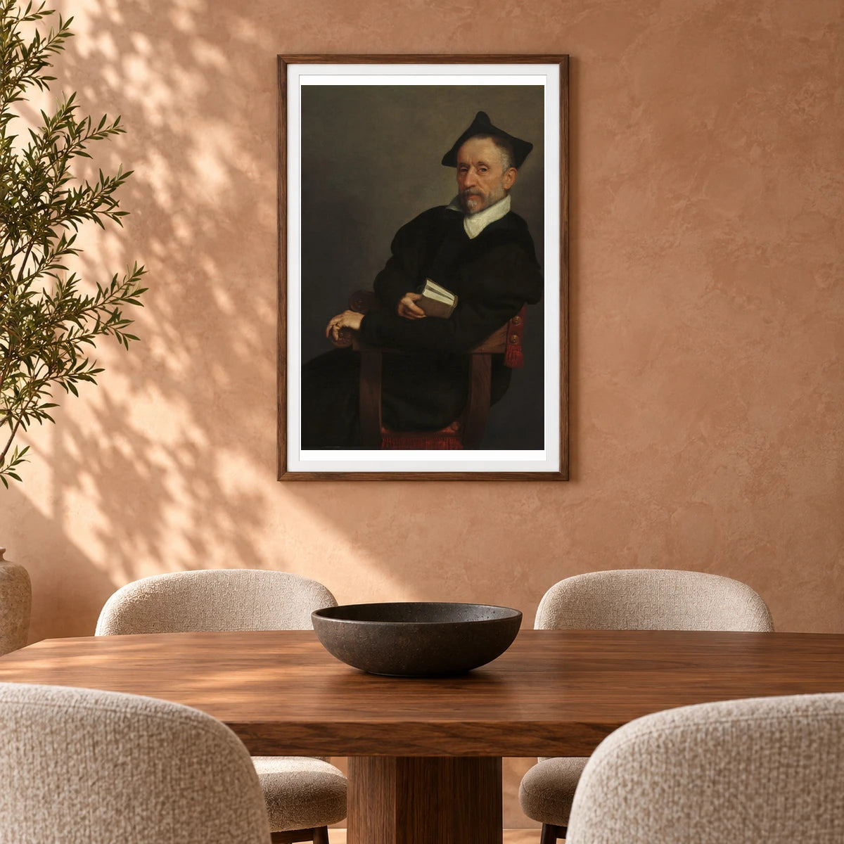  Titian S Schoolmaster 1942.9.45 — Famous Paintings shown in a styled interior