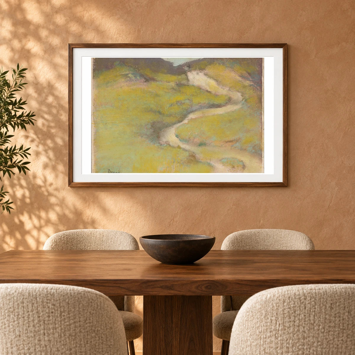 Pathway In A Field — Edgar Degas shown in a styled interior
