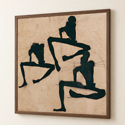 Composition With Three Male Nudes (1910) — Egon Schiele egon schiele print by SaamCrafts
