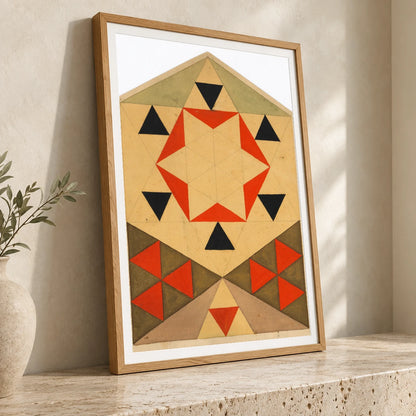 Geometrische Studie (schülerarbeit) (1903) — Egon Schiele egon schiele print by SaamCrafts