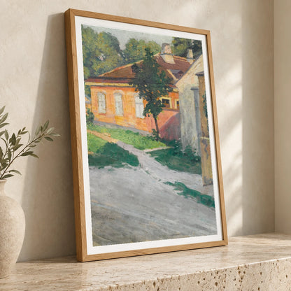 Haus In Hütteldorf (house In Hütteldorf) (1907) — Egon Schiele egon schiele print by SaamCrafts