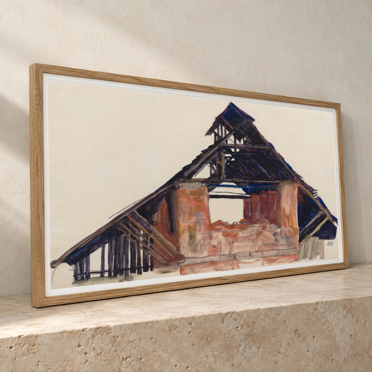 Old Gable (1913) — Egon Schiele egon schiele print by SaamCrafts