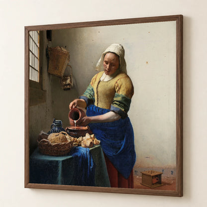 The Milkmaid (c. 1660) — Johannes Vermeer johannes vermeer print by SaamCrafts