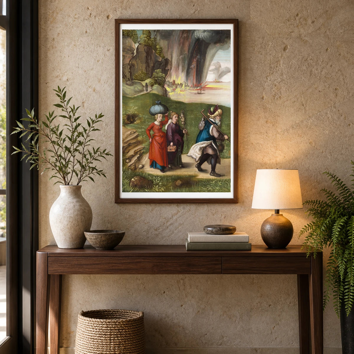 Lot And His Daughters (c. 1496 1499) — Modern & Contemporary shown in a styled interior