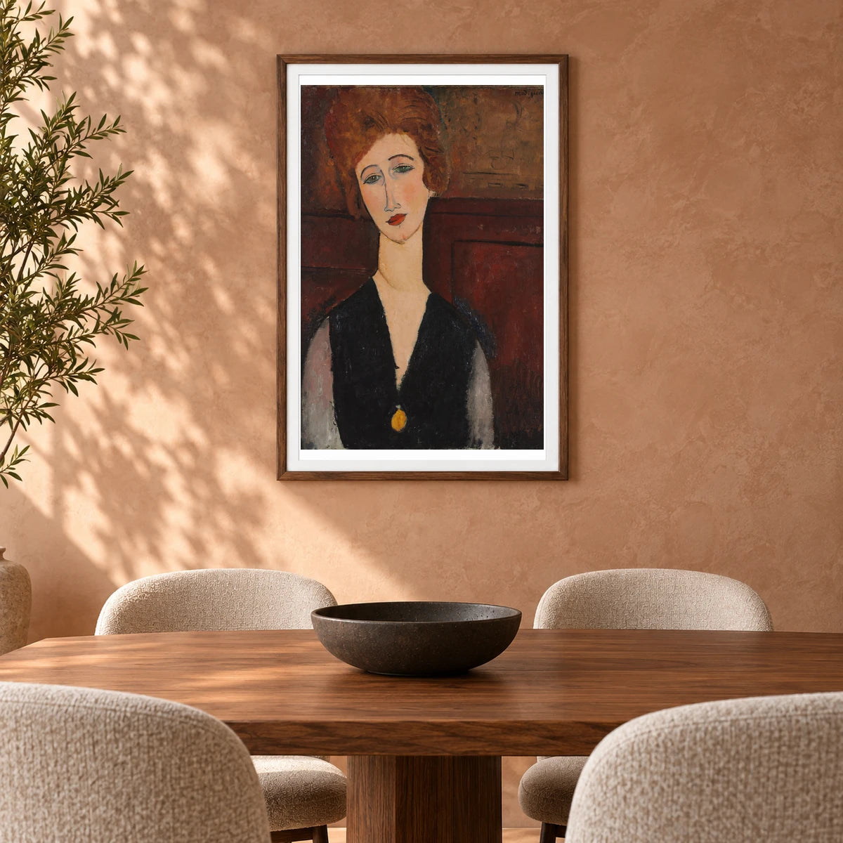 Portrait Of A Woman (c. 1917 1918) — Modern & Contemporary shown in a styled interior