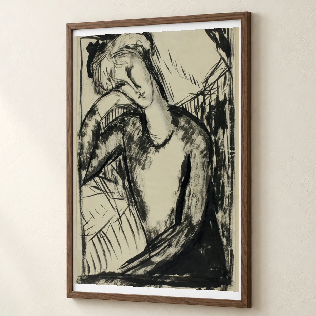 Portrait Of A Young Woman — Modern & Contemporary modern & contemporary art print by SaamCrafts