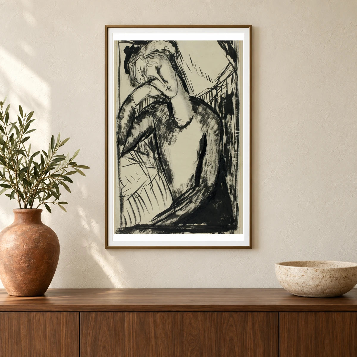Portrait Of A Young Woman — Modern & Contemporary shown in a styled interior