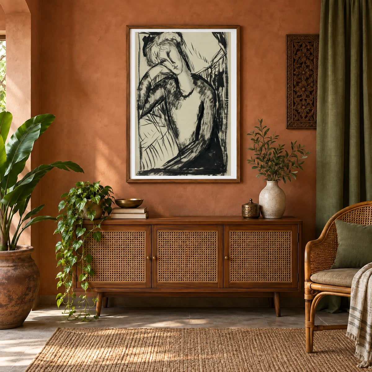 Portrait Of A Young Woman — Modern & Contemporary shown in a styled interior