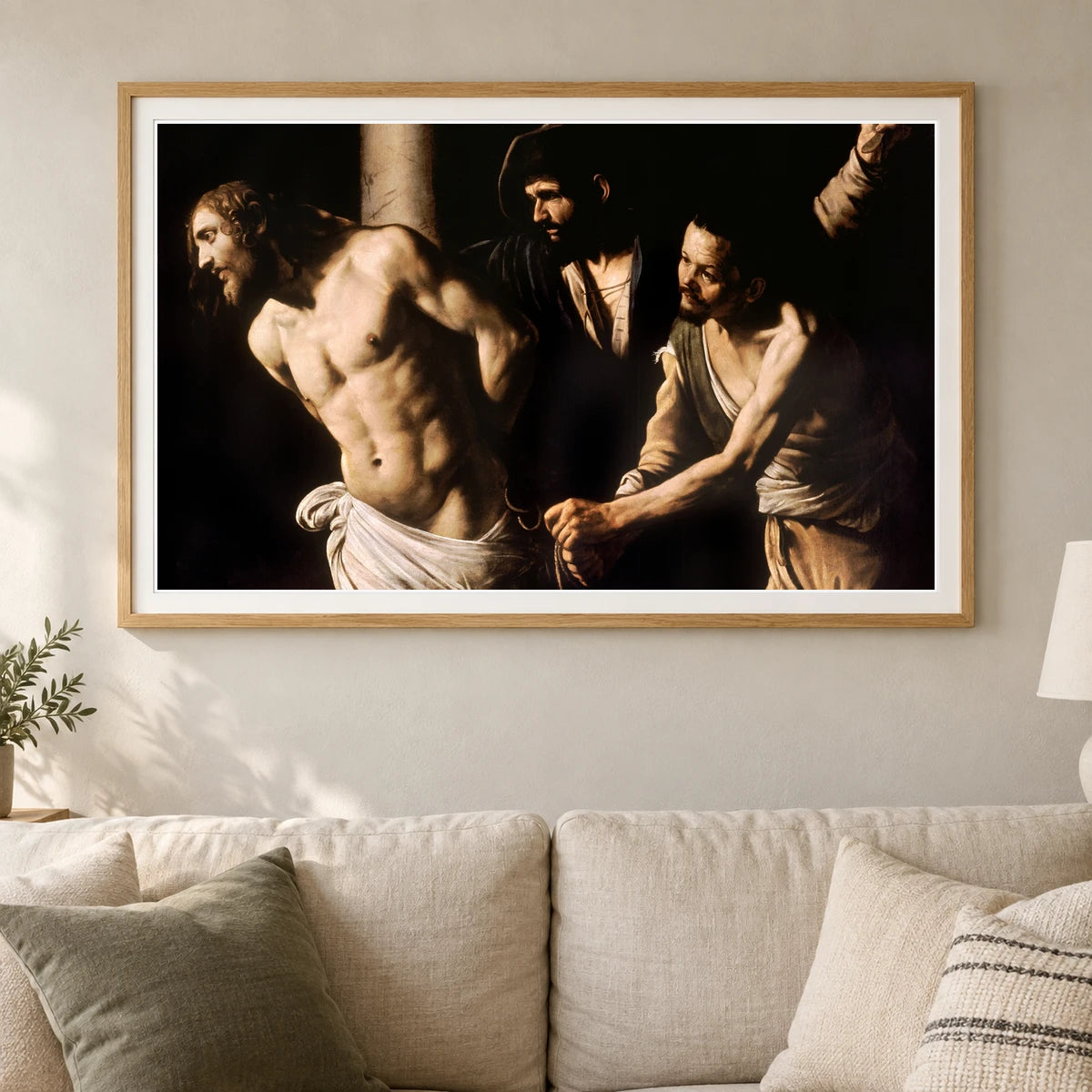 Christ At The Column (circa 1607) — Modern & Contemporary shown in a styled interior