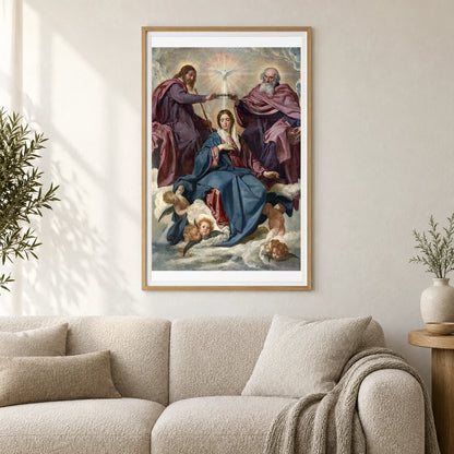 La Coronación De La Virgen (c.1635) — Modern & Contemporary shown in a styled interior